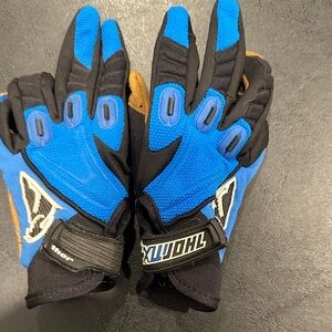 Thor Blue and Black Riding Gloves